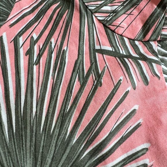 A New Day Pink Palm Leaf Tank Peplum Top Size XS - Picture 5 of 11